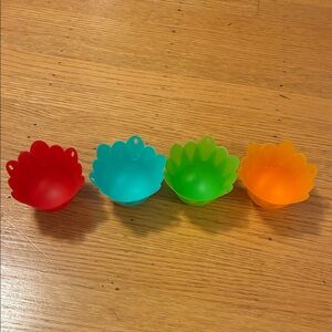 Colorful Silicone Flower-Shaped Egg Poachers